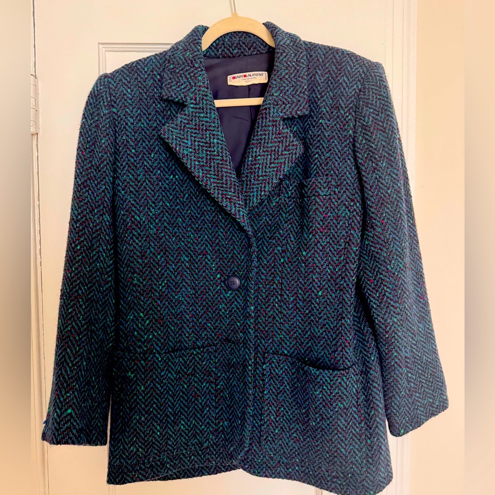 Vintage Saint Laurent tweed blazer